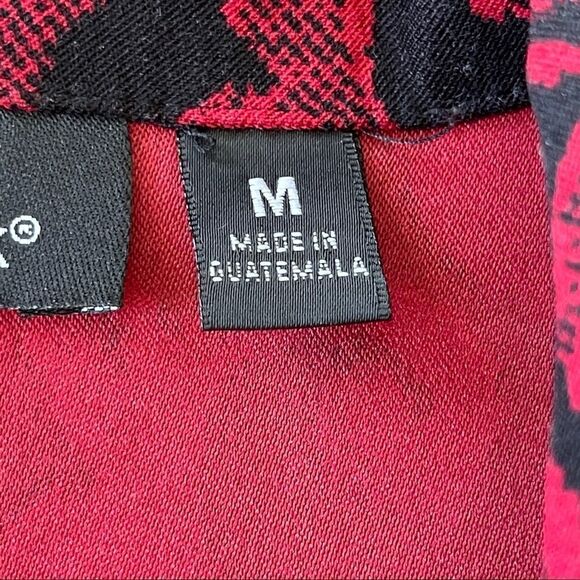 Briggs New York Red and Black Paisley Print Jacket/Shirt - Size Medium‎ - Picture 4 of 10